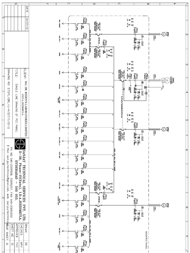 Single Line Drawing of PCC Panel | PDF | Foreign Language Studies ...