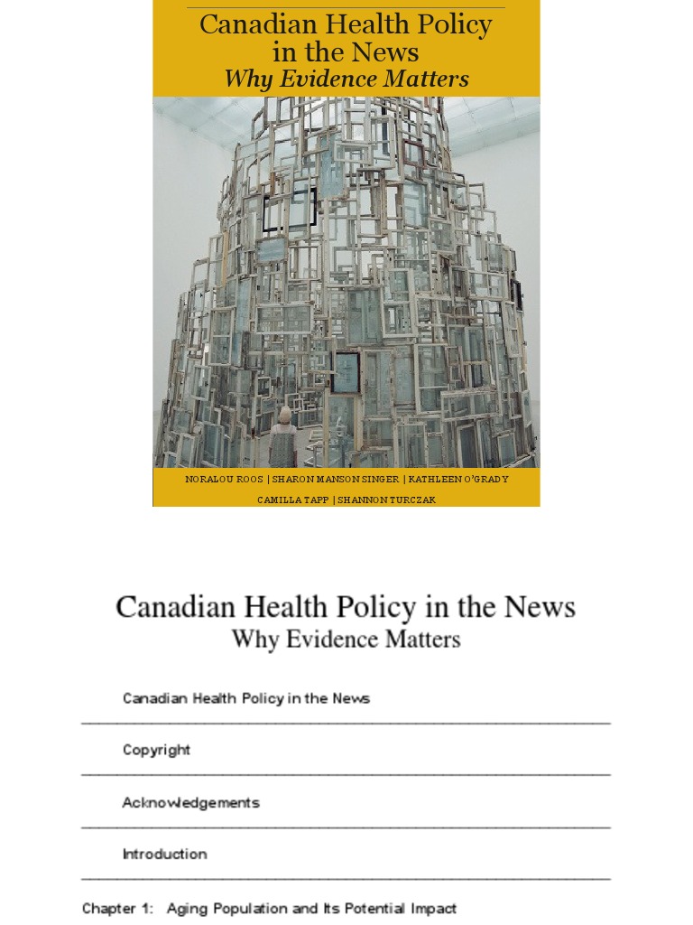 Canadian Health Policy in The News: Why Evidence Matters | PDF | Health ...