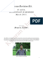 Kamran Revision Kit.: F1 Acca. Accountant in Business March 2011