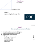 Tactics Phase in Communication Strategy