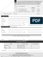 Registration Form: English Language and Preparatory Programme Unit