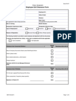 Employee Exit Clearance Form: Dhaka, Bangladesh