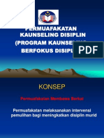 Permuafakatan Dan Program Kaunseling Berfokus Disiplin