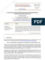 High Energy Detected On Exhaust Gases From Automobile Machine, Using Ultrasound and Flotation Cell