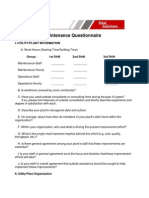 O&M Questionaire