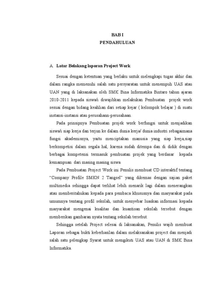 Laporan Projek Work
