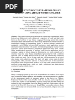 Download Jirkm2-6-Construction of Computational Malay Lexicon Using Affixed Words Analyser - Harshida Hasmy by Journal of Information Retrieval and Knowledge Management SN121575876 doc pdf