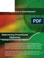 Objectives of Advertisement: Omer Maroof Enrollment No: 110130