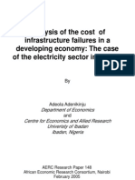 Analysis of The Cost of Infrastructure Failures in A Developing Economy