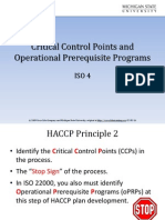 Critical Control Points and Operational Prerequisite Programs