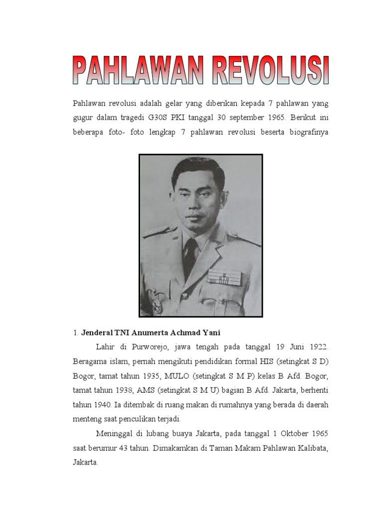 7 PAHLAWAN REVOLUSI