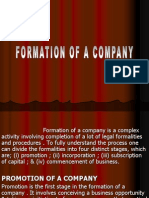 Formation of a Company1