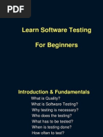 Learn Software Testing For Beginners