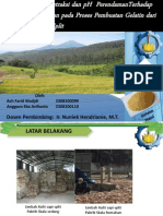 Pengaruh Suhu Ekstraksi Dan PH Perendaman Terhadap Yield Yang Dihasilkan Pada Pembuatan Gelatin Dari Limbah Kulit Sapi Split