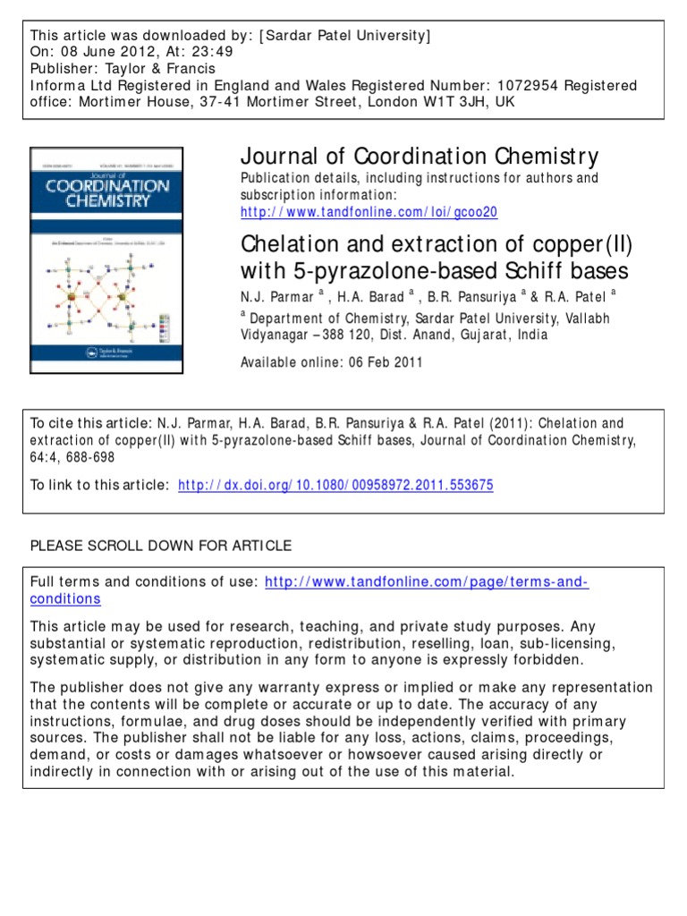 Journal of Coordination Chemistry, 2011, 64, 688-698 PDF | PDF ...