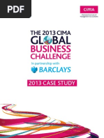 the 2013 CIMA GLOBAL BUSINESS CHALLENGE