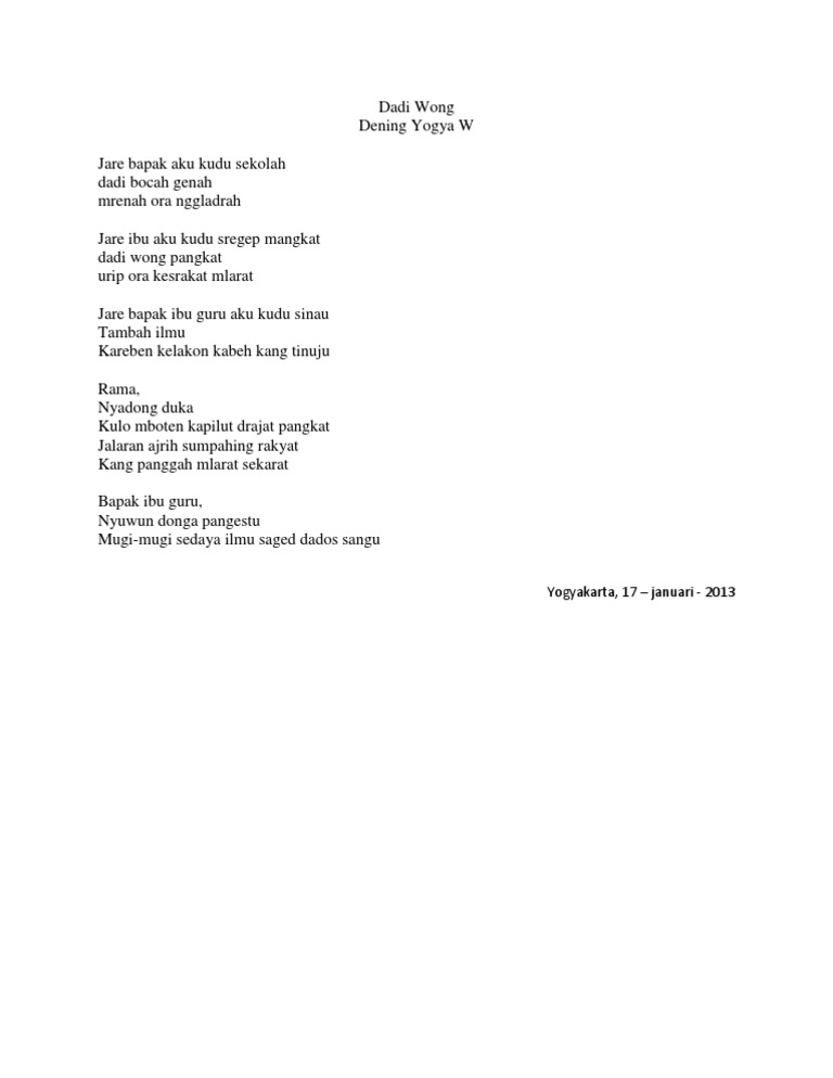 Geguritan Adalah Bahasa Jawa