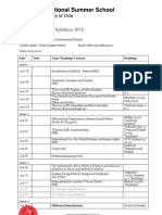 Course Plan and Syllabus 2012: Date Time Topic/ Readings/ Lecturer Readings
