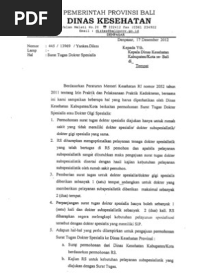 Surat Tugas Dokter Spesialis Contoh Surat Keputusan Halal Bihalal.