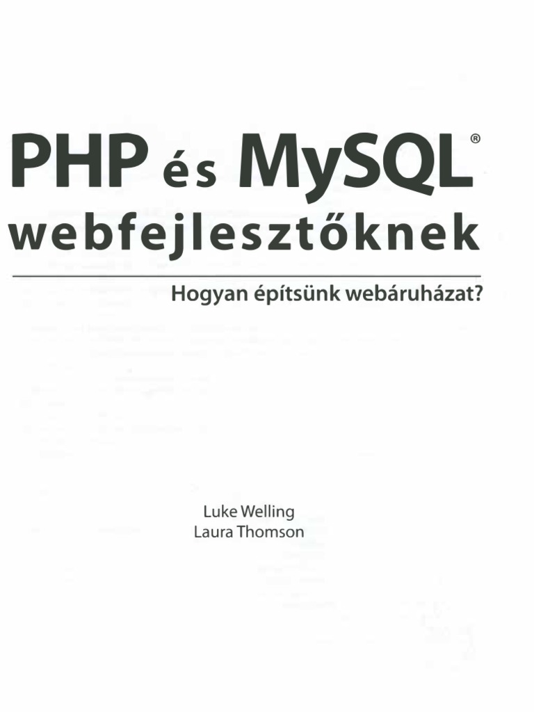 PHP & MySQL Webfejlesztoknek | PDF