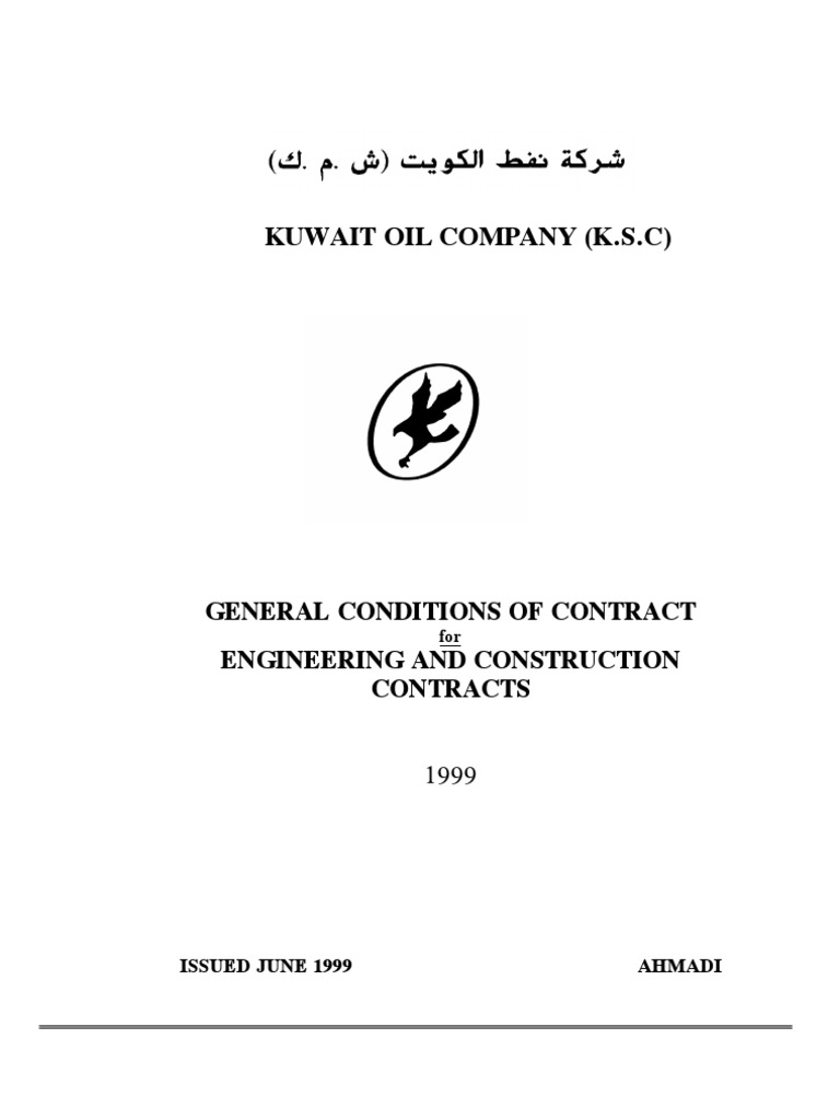 Kuwait GENERAL CONDITIONS OF CONTRACT PDF Indemnity General