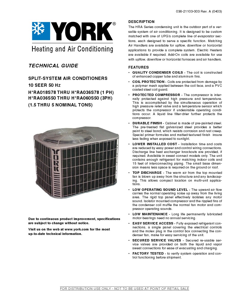 York Manual PDF Air Conditioning Thermostat