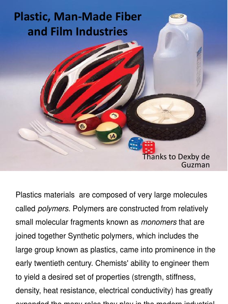 Plastic Man Made Fiber and Film Industries PDF Plastic Polyethylene