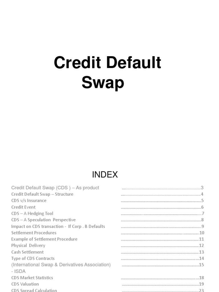 Credit Default Swaps: Structure and Examples | PDF | Credit Default ...