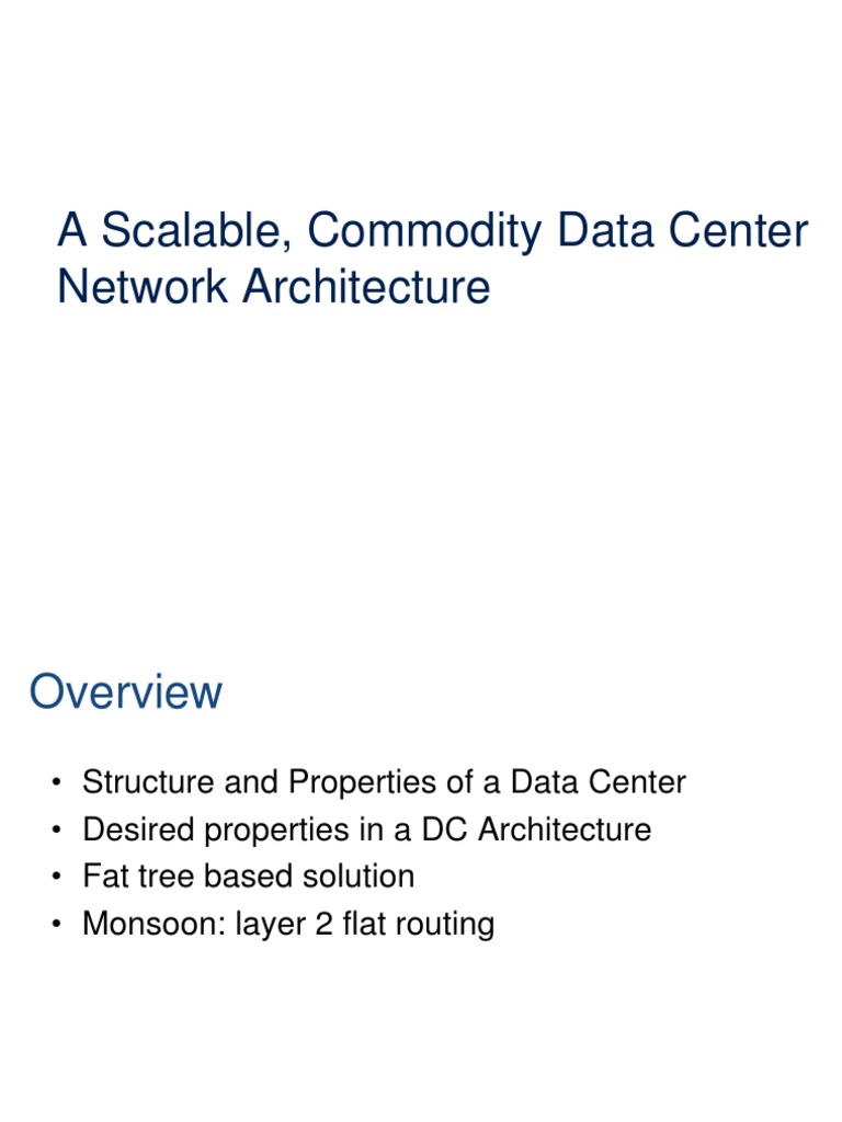 A Scalable, Commodity Data Center Network Architecture | PDF | Network ...