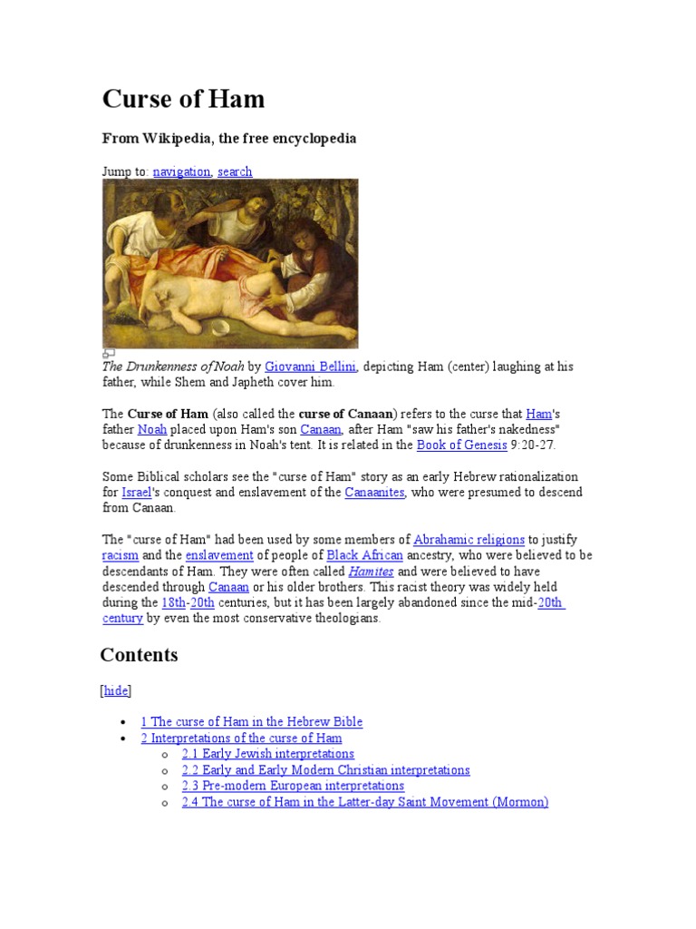 Curse of Ham PDF Revelation Abrahamic Religions