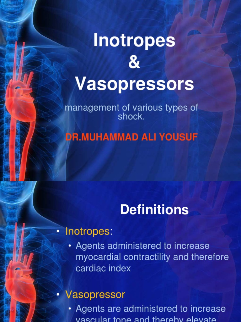 Inotropes and Vasopressors.ppt Shock (Circulatory) Vasodilation