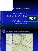 NWS ABQ Weekly Weather Briefing 01/22/13