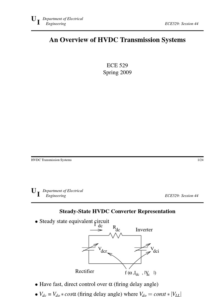 Overview of HVDC Transmission Systems | PDF | High Voltage Direct ...