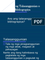 Pagsulat NG Talasanggunian o Bibliograpiya