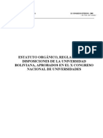 ESTATUTO ORGANICO DE LA UNIVERSIDAD BOLIVIANA.doc