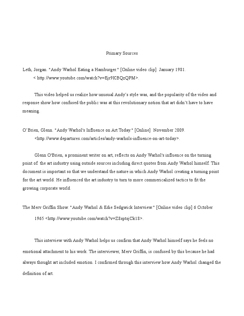 Annotated bibliography example image