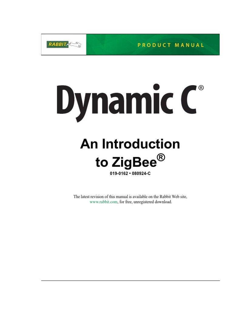 Dynamic C An Introduction To Zigbee | PDF | Wireless Lan | Network Topology