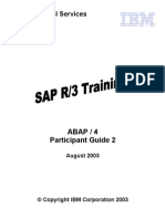 IBM Global Services: Abap / 4 Participant Guide 2