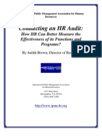 Audit of HR Department