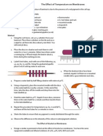 The Effect of Temperature On Membranes