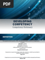 Developing Competency Dictionary