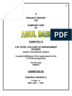 Project Report On Amul Dairy
