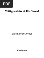 Duncan Richter - Wittgenstein at His Word