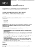 Download Difference between a global transnational international and multinational company  Lee Iwan Accumulated Experience by Varun Marar SN121771514 doc pdf