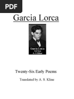 Early Poems, Federico Garcia Lorca