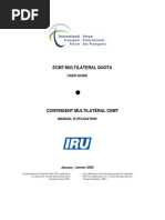 ECMT multilateral quota – User guide