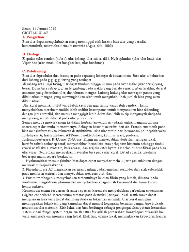 Snake Bite | PDF