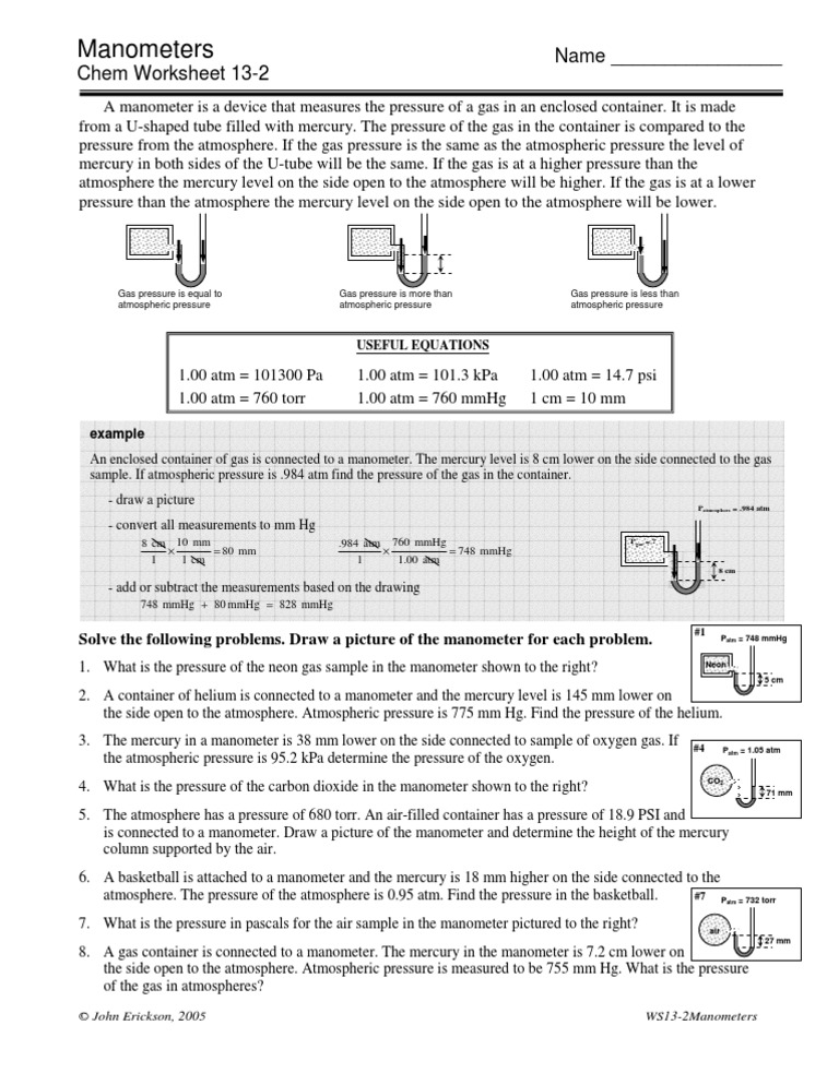 Manometers | PDF | Pressure Measurement | Pressure