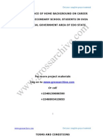 Download Influence of Home Background on Career Choice of Secondary School Students in Egor Local Government Area of Edo State 2 by grossarchive SN121800561 doc pdf