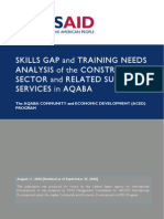 Skills Gap and Training Needs Analysis of The Construction Sector and Related Supporting Services in Aqaba